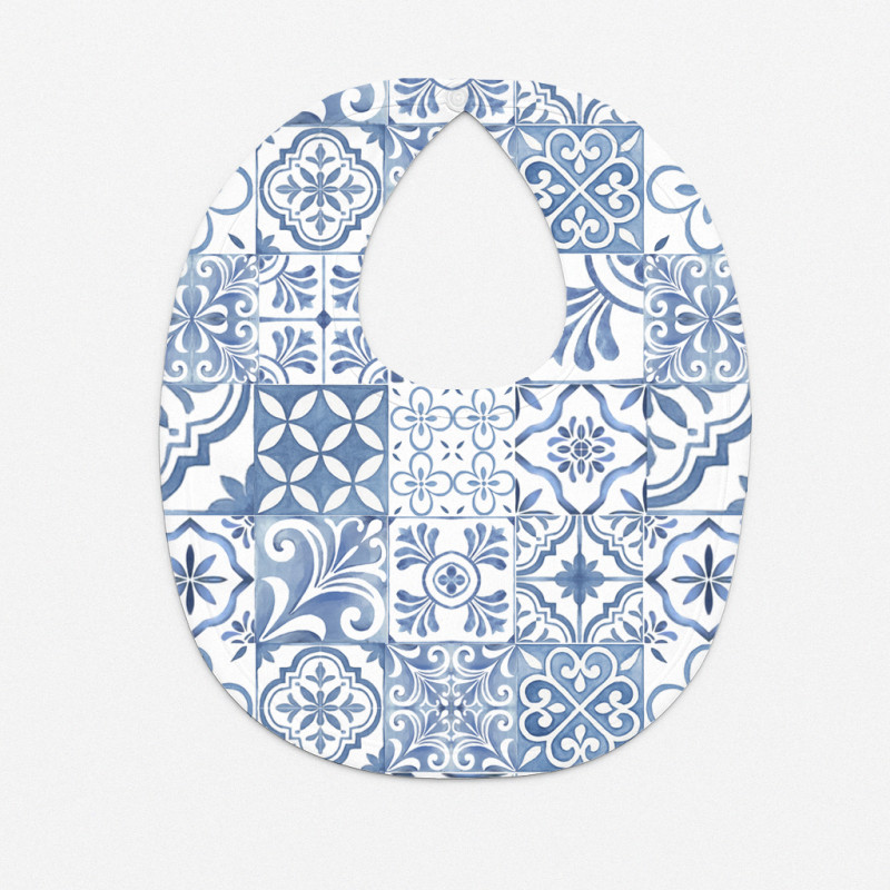 Baby Bib with Picot Trim BIB005 AMALFI BLUE Baby Bib with Picot Trim BIB005 AMALFI BLUE
