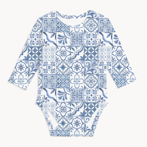 Printed Long-Sleeved Bodyve..