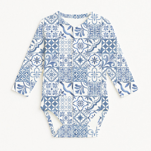Printed Long-Sleeve Front F..