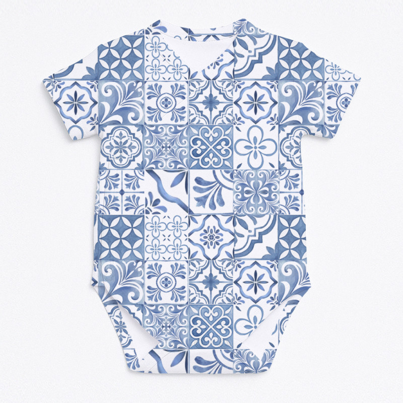 Боді Kimono з кортким рукавом для немовлят BSHL004  AMALFI BLUE