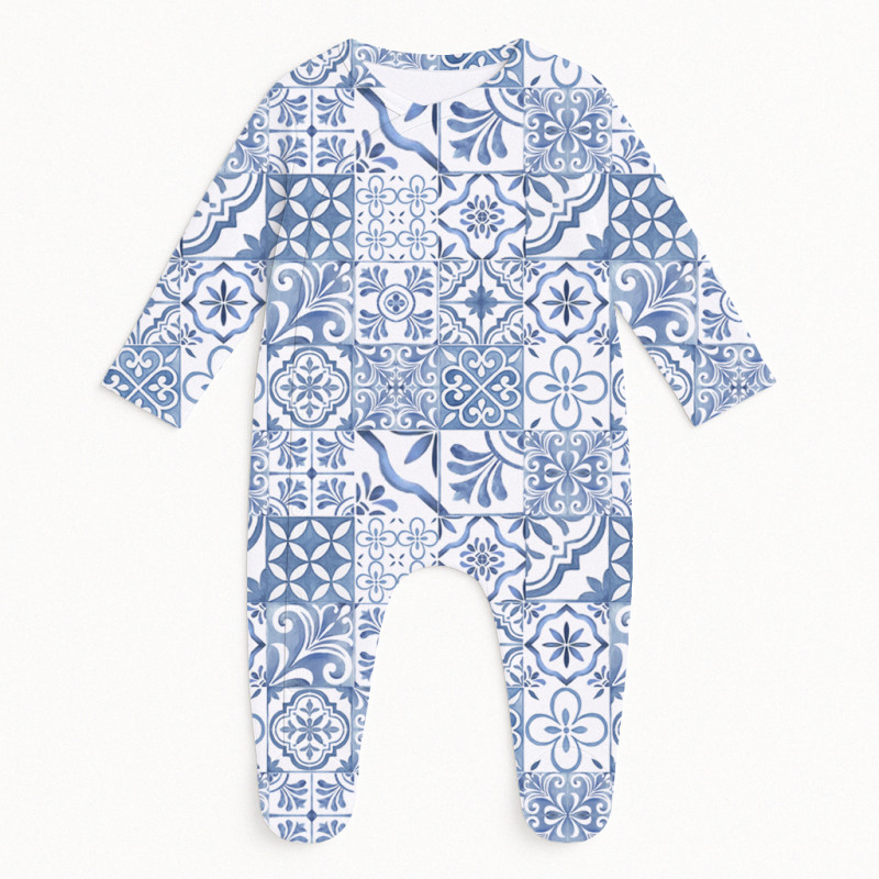 Babygrow for baby with Side Opening K020 AMALFI BLUE