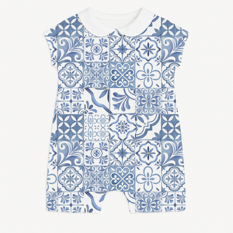 Supima Cotton Shortie with Collar R003CL AMALFI BLUE Supima Cotton Shortie with Collar R003CL AMALFI BLUE