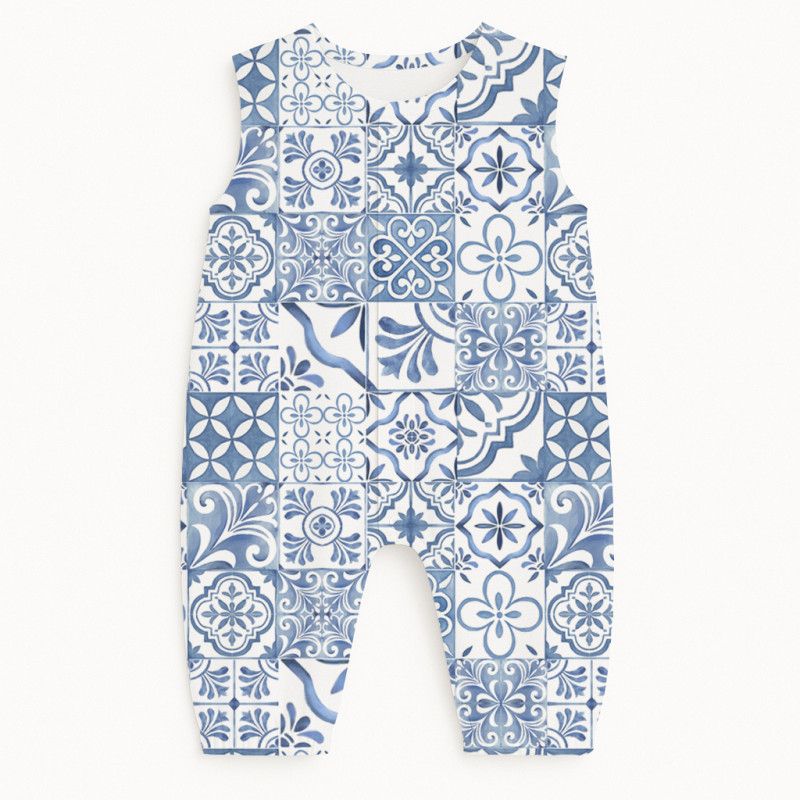 Long Supima Cotton Shortie with Sleeves R009 AMALFI BLUE Long Supima Cotton Shortie with Sleeves R009 AMALFI BLUE