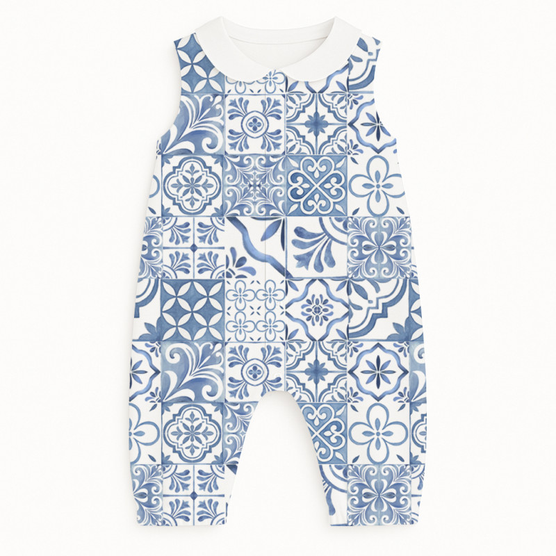 Длинный песочник с рукавами и воротником Supima R009CL AMALFI BLUE