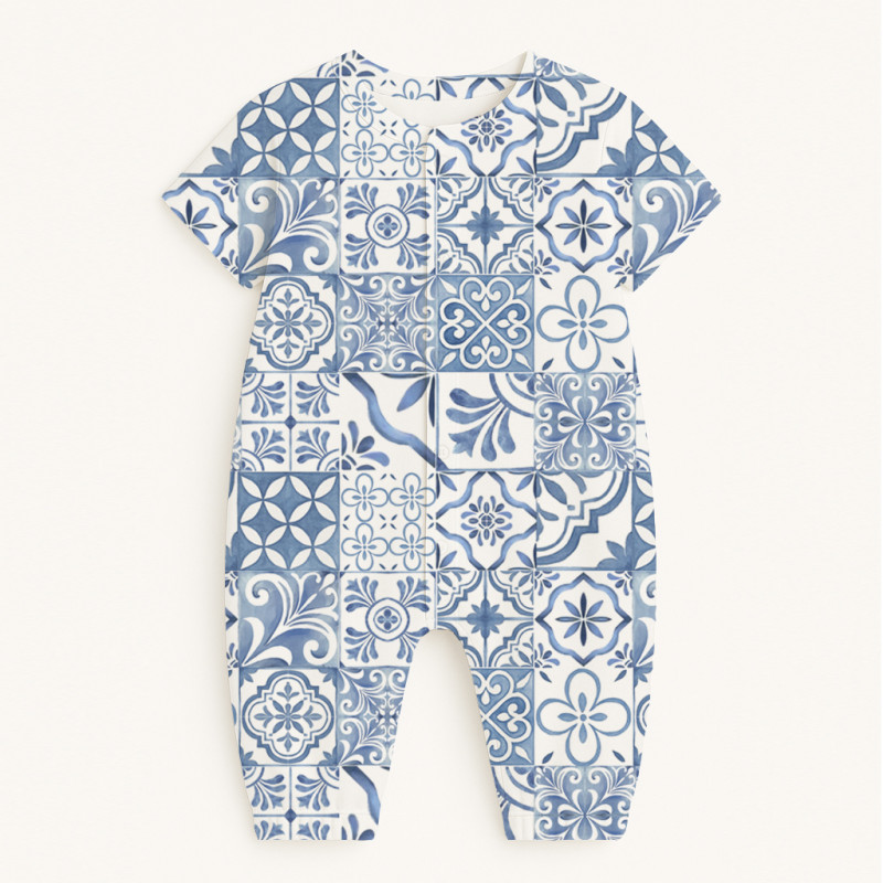 Довгий пісочник із рукавами з бавовни Supima R017 AMALFI BLUE