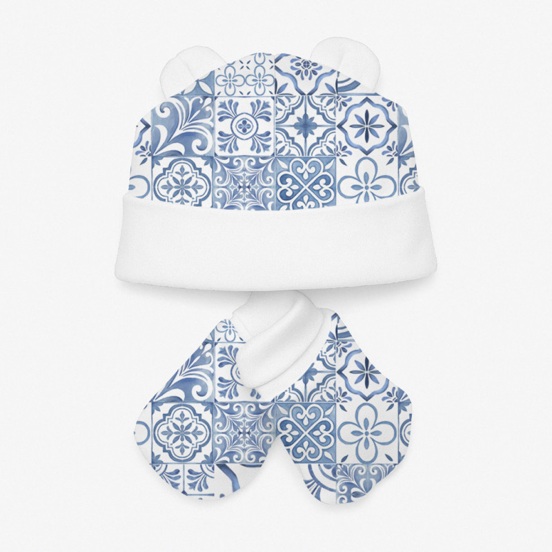 Комплект: шапочка та царапки Set010 AMALFI BLUE