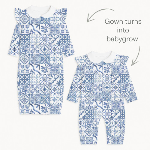 Baby converter gown with co..