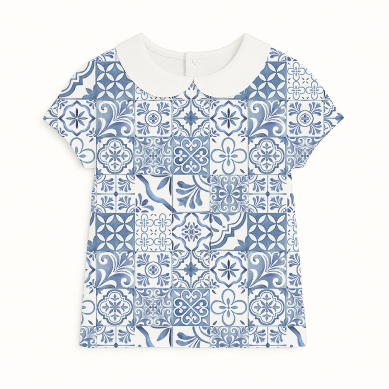 Short Sleeve T-shirt for Boys and Girls with Collar TSH001CL AMALFI BLUE Short Sleeve T-shirt for Boys and Girls with Collar TSH001CL AMALFI BLUE