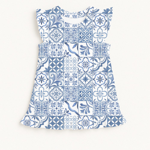 Frill Trim Sleeveless Top f..