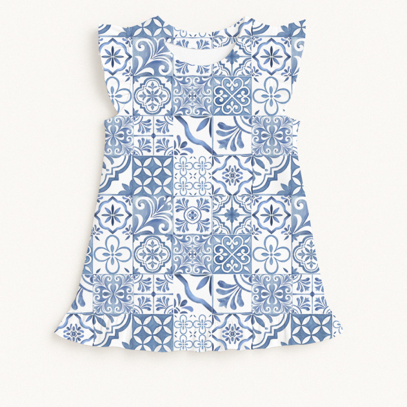 Футболка з рюшами для дівчаток TSH003 AMALFI BLUE
