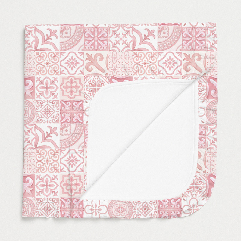 Two-Layer Baby Blanket with Ruffles BL002 AMALFI PINK Two-Layer Baby Blanket with Ruffles BL002 AMALFI PINK
