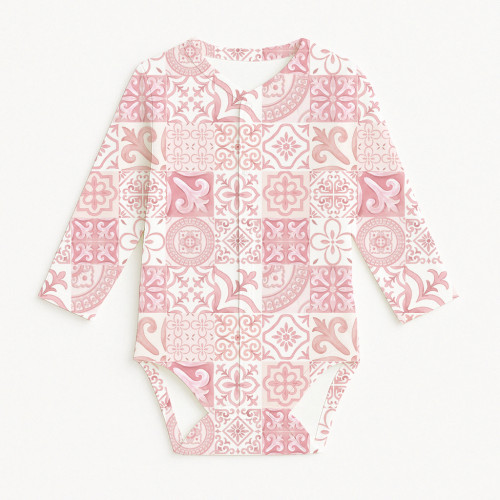 Printed Long-Sleeve Front F..