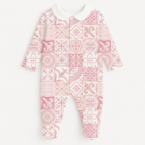 Babygrow with collar 100% p..