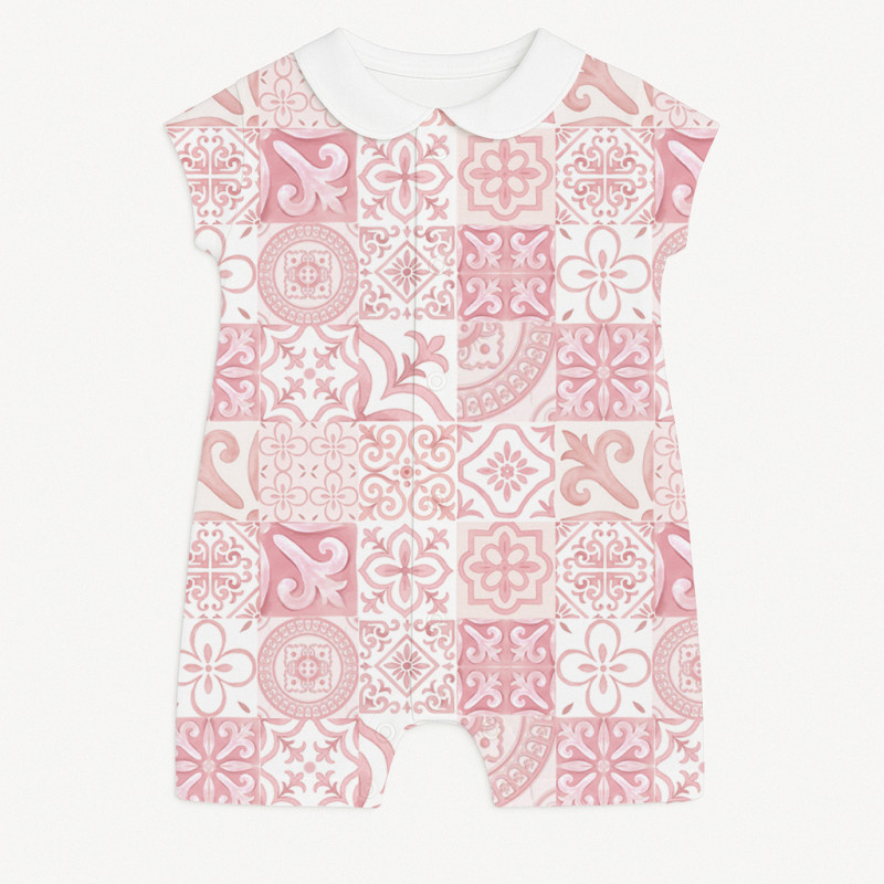 Supima Cotton Shortie with Collar R003CL AMALFI PINK Supima Cotton Shortie with Collar R003CL AMALFI PINK