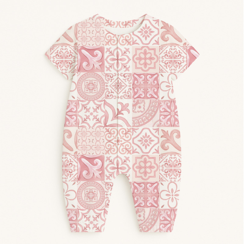 Long Supima Cotton Shortie with Sleeves  R017 AMALFI PINK