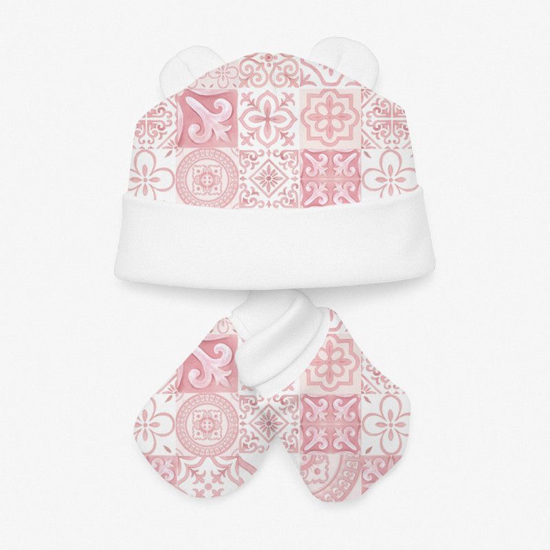 Hat and Mittens SET010 AMALFI PINK Hat and Mittens SET010 AMALFI PINK