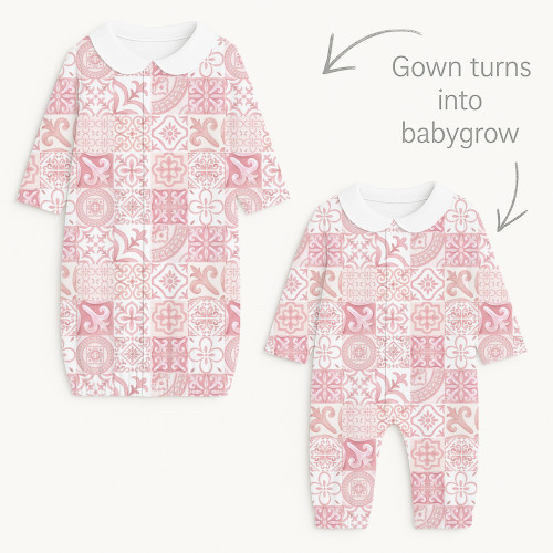 Baby converter gown with co..