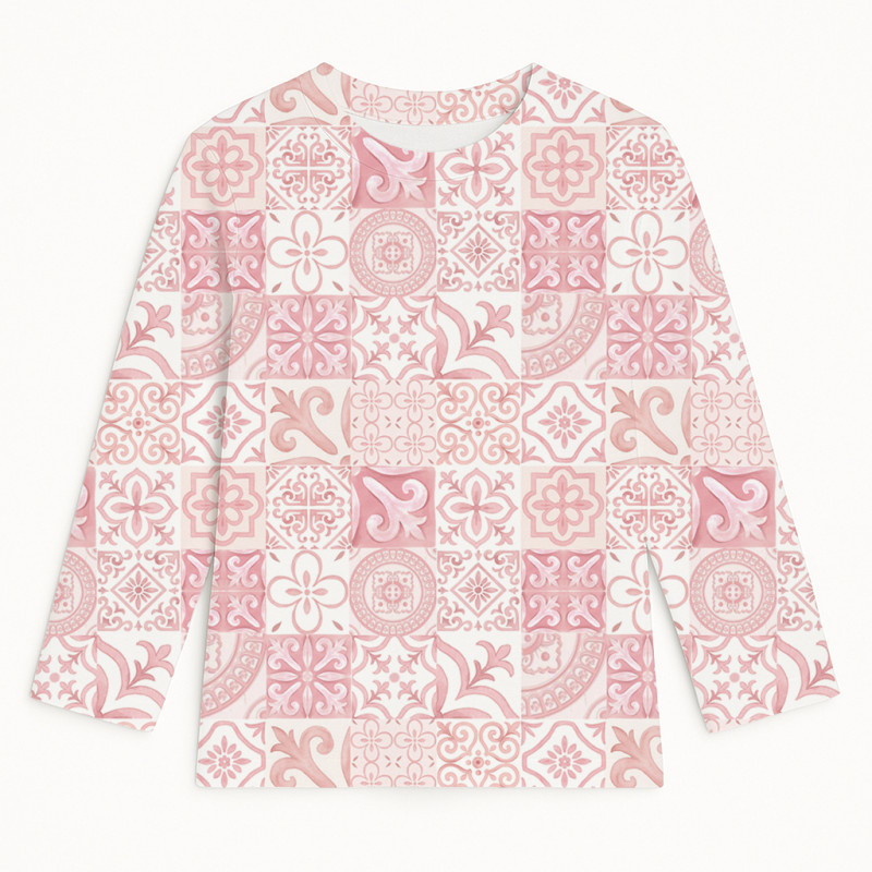 Long Sleeve T-shirt for Boys and Girls TSH002 AMALFI PINK