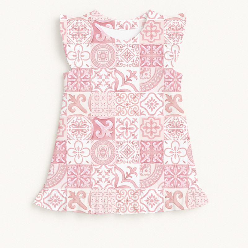 Frill Trim Sleeveless Top for Girls TSH003 AMALFI PINK Frill Trim Sleeveless Top for Girls TSH003 AMALFI PINK