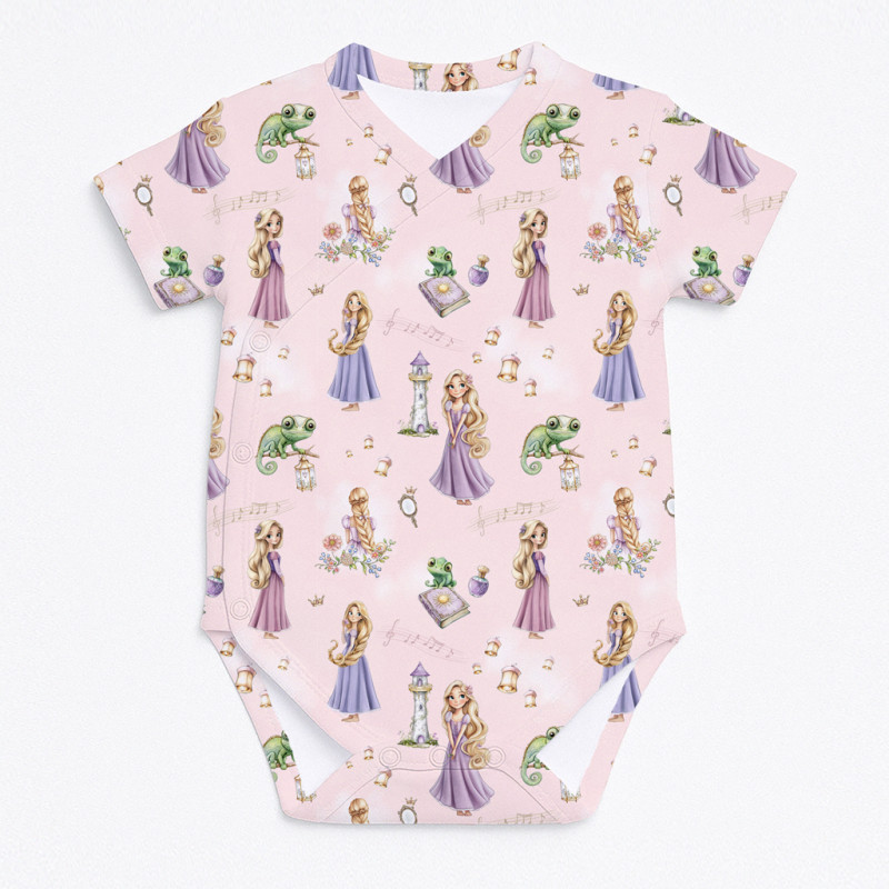 Printed Short-Sleeve Kimono Bodyvest for Babies BSHL004 AURORA Printed Short-Sleeve Kimono Bodyvest for Babies BSHL004 AURORA