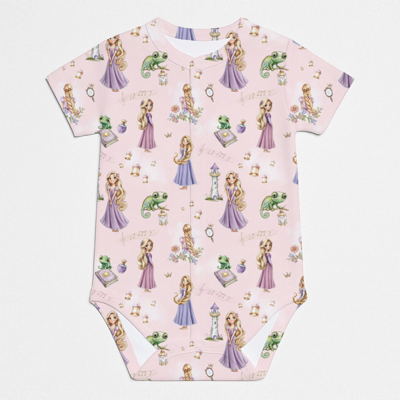 Printed Short-Sleeve Front Fastening Bodyvest for Babies BSHL009 AURORA Printed Short-Sleeve Front Fastening Bodyvest for Babies BSHL009 AURORA