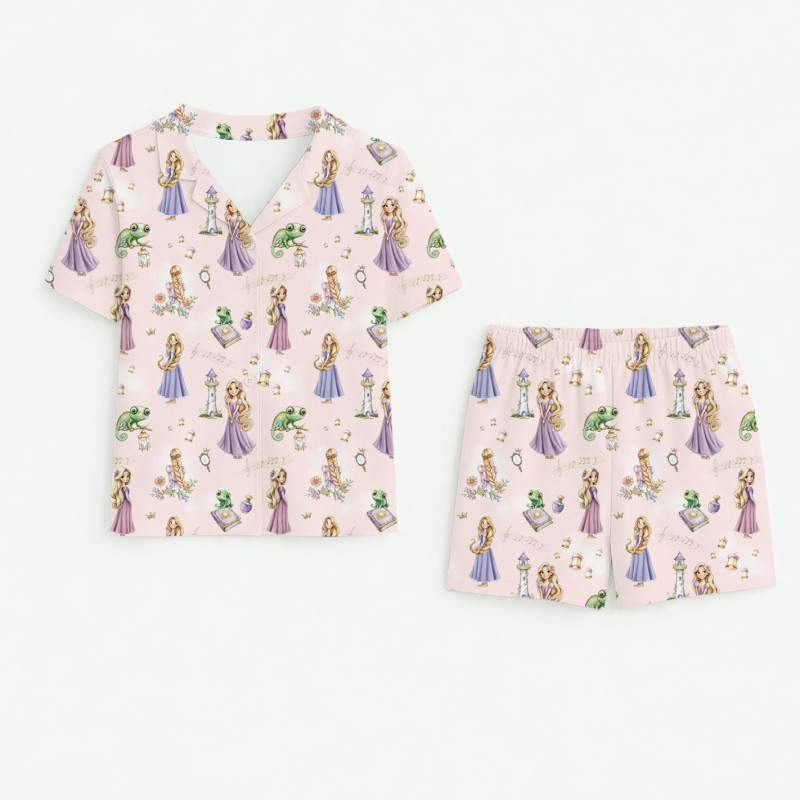 Children’s Pajama Set with Short Sleeves and Shorts PJ023 AURORA