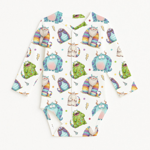 Printed Long-Sleeve Front F..