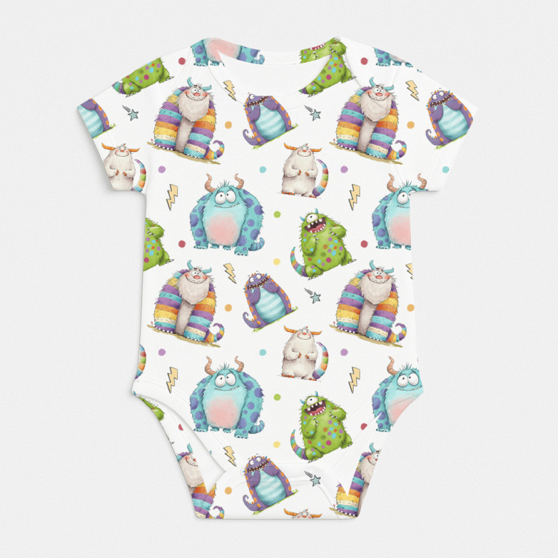 Printed Short-Sleeve Bodyvest for Babies BSHL001 BOO Printed Short-Sleeve Bodyvest for Babies BSHL001 BOO