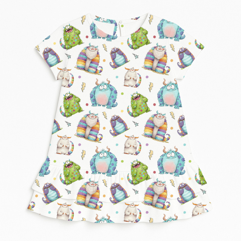 Supima Cotton Night Dress with Ruffle DR002 BOO