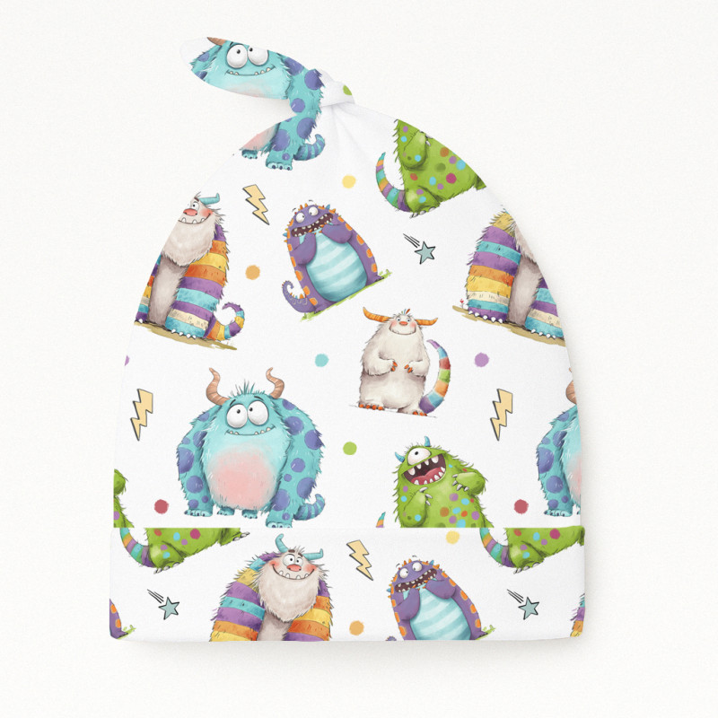 Supima Cotton Layette Hat with Knot H003 BOO