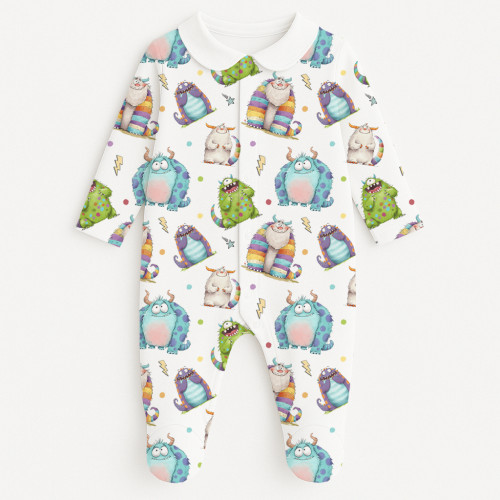 Babygrow with collar 100% p..