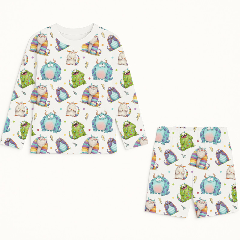 Printed Supima Cotton Top and Shorts Pyjama Set – PJ010 BOO Printed Supima Cotton Top and Shorts Pyjama Set – PJ010 BOO