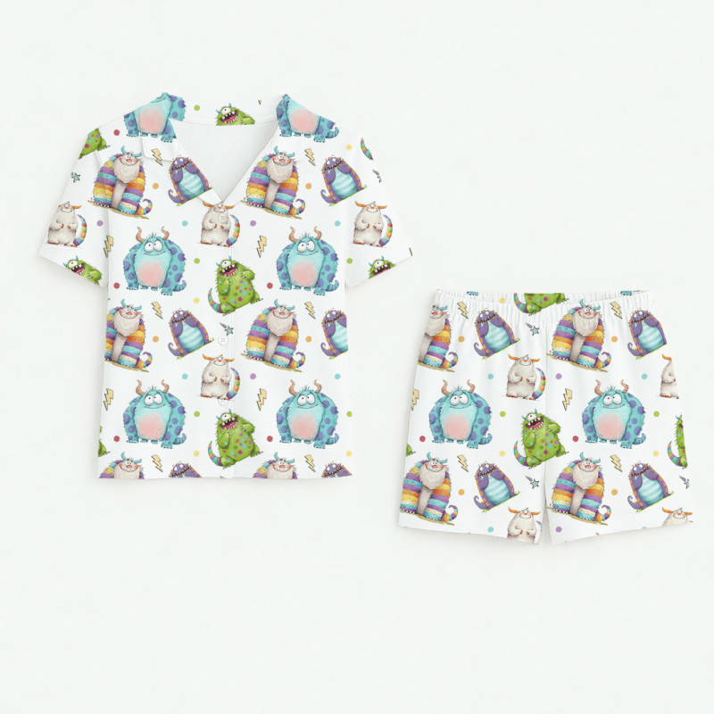 Children’s Pajama Set with Short Sleeves and Shorts PJ023 BOO