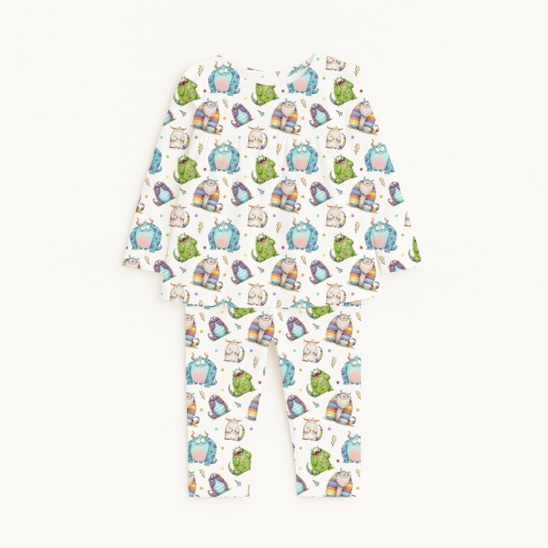 Yoke Girls Pyjama long sleeve 100% organic Cotton PJ029 BOO