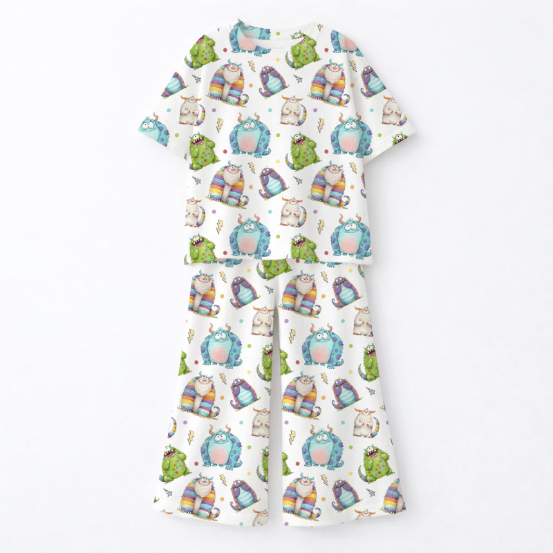 Children’s Set with Oversized T-Shirt and Palazzo Pants PJ030 100% Pima Cotton Children’s Set with Oversized T-Shirt and Palazzo Pants PJ030 100% Pima Cotton