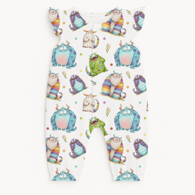 Supima Cotton Long Shortie with Ruffles – R011 BOO