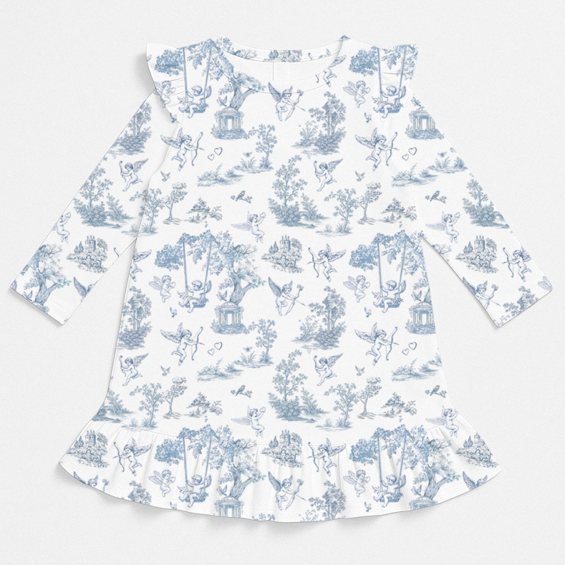 Charming Long-Sleeved Night Dress with Ruffles DR010 CELESTIA Charming Long-Sleeved Night Dress with Ruffles DR010 CELESTIA