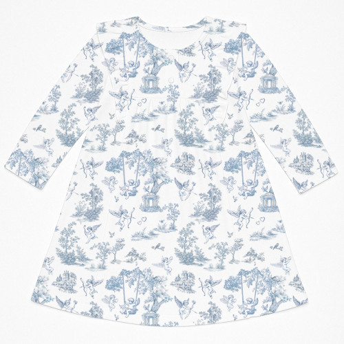 Charming Long-Sleeved Night..
