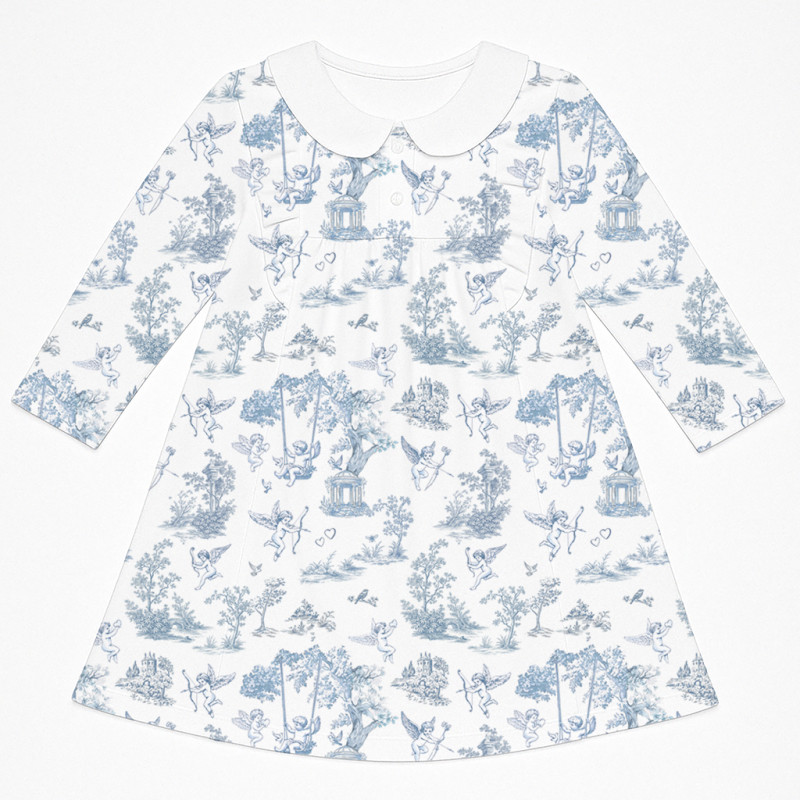 Charming Long-Sleeved Dress with Ruffles and Collar DR016CL CELESTIA