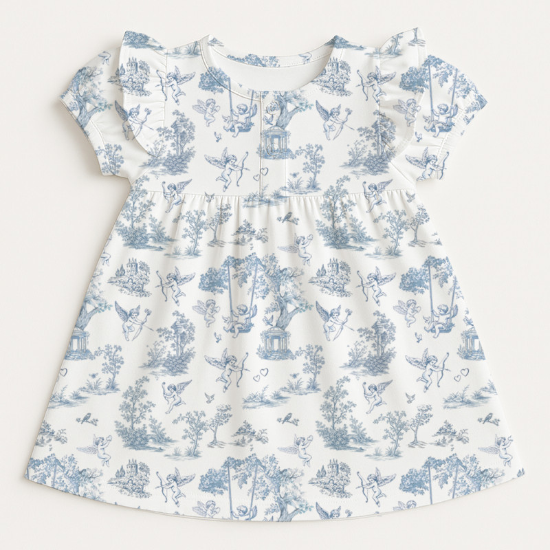 Supima Cotton Night Dress with Ruffle DR019 CELESTIA