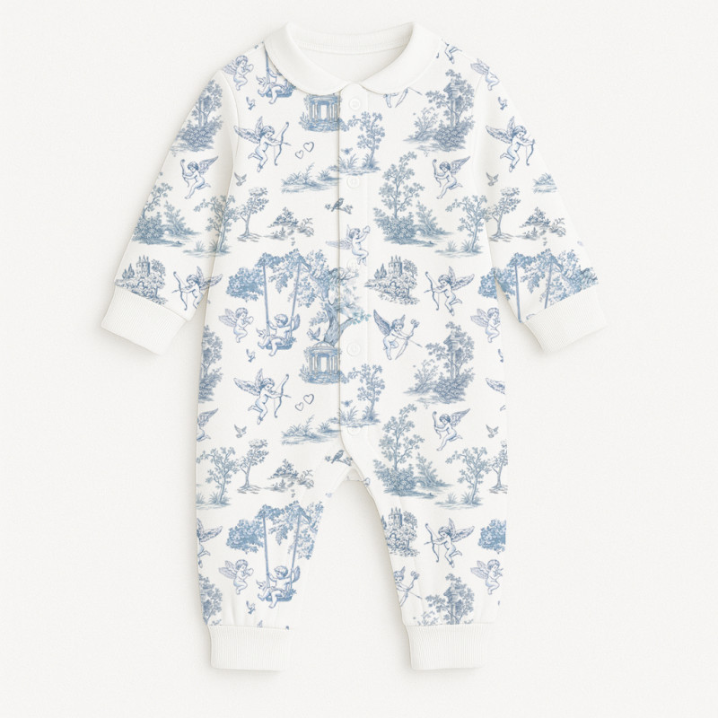 Long sleeve Romper for baby with collar K060CL CELESTIA Long sleeve Romper for baby with collar K060CL CELESTIA