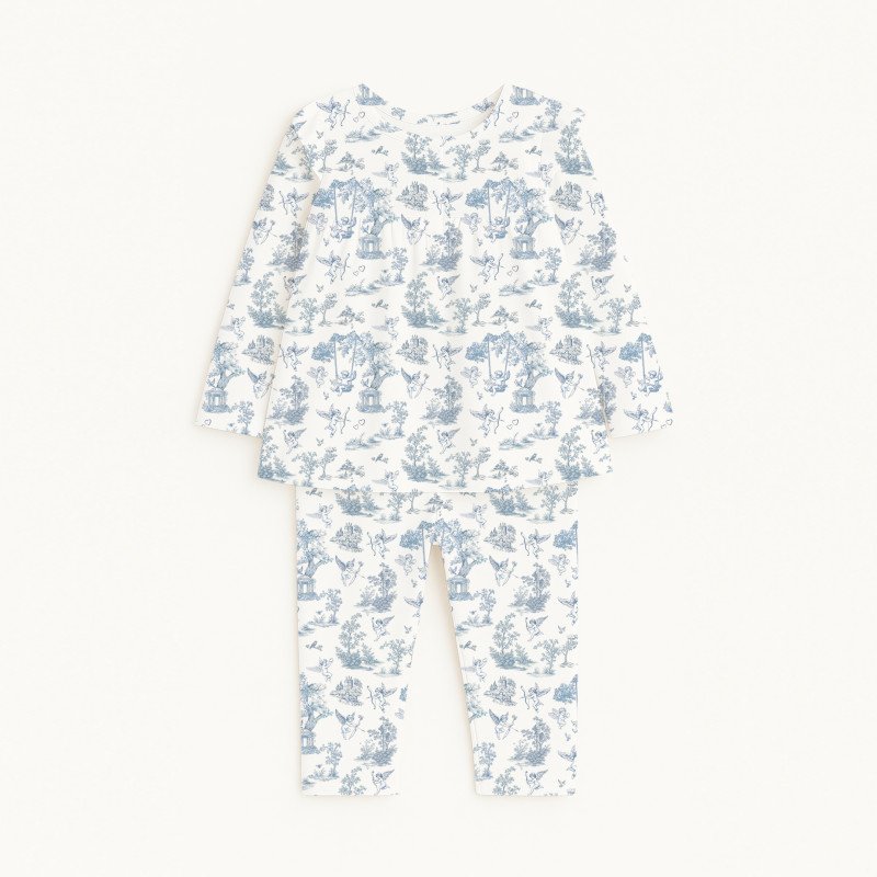 Yoke Girls Pyjama long sleeve 100% organic Cotton PJ029 CELESTIA