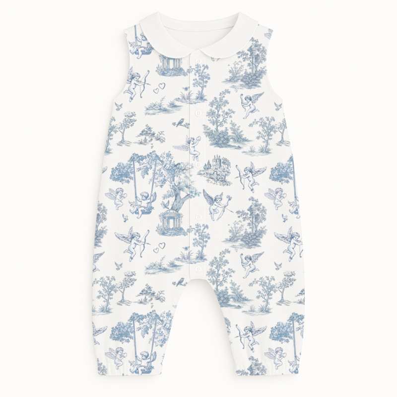 Long Supima Cotton Shortie with Sleeves and Collar R009CL CELESTIA Long Supima Cotton Shortie with Sleeves and Collar R009CL CELESTIA