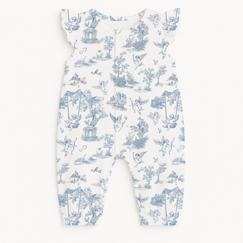Supima Cotton Long Shortie with Ruffles – R011 CELESTIA Supima Cotton Long Shortie with Ruffles – R011 CELESTIA