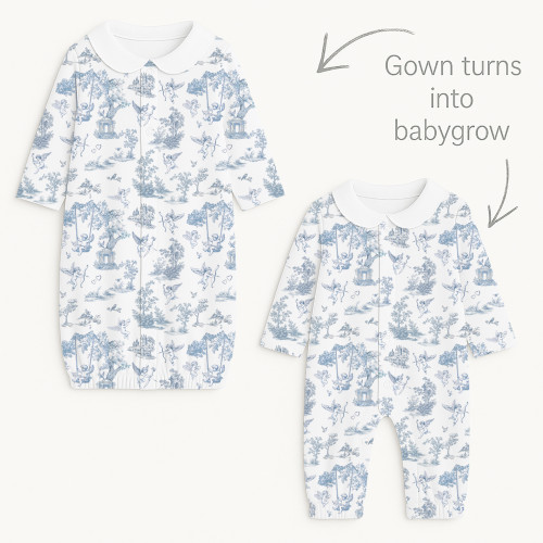 Baby converter gown with co..