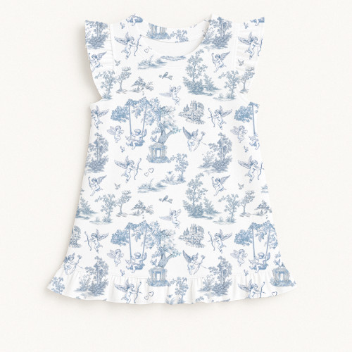 Frill Trim Sleeveless Top f..