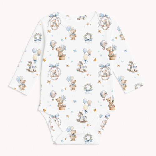 Printed Long-Sleeved Bodyve..