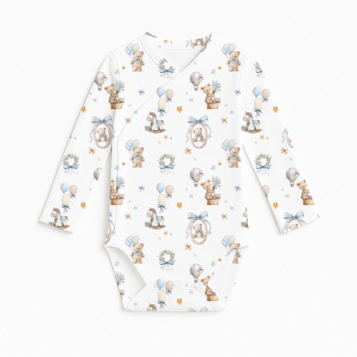 Printed Long-Sleeve Kimono ..