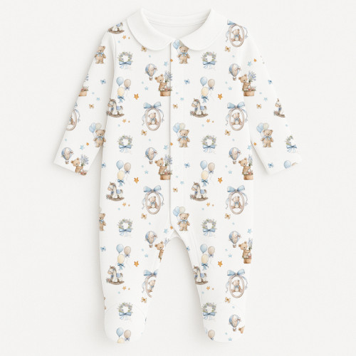 Babygrow with collar 100% p..