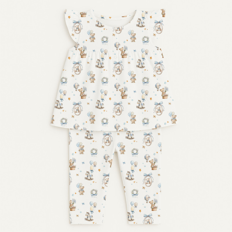 Yoke Girls Pyjama 100% organic Cotton PJ015 HUGGY Yoke Girls Pyjama 100% organic Cotton PJ015 HUGGY